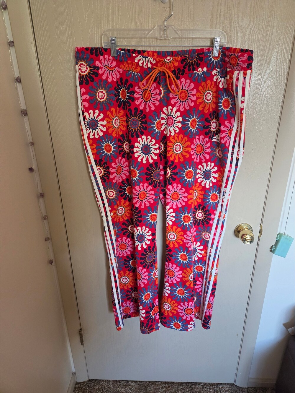Adidas × Farm Rio Multicolor Floral Flare Joggers Womens Plus Size 3XL